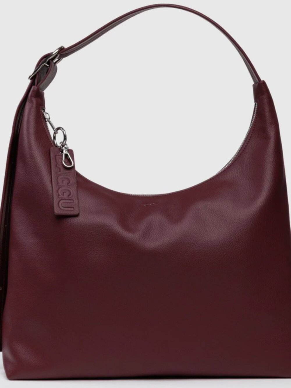 Recycled Leather Shoulder Bag - Mahogany - Picture 2 of 7